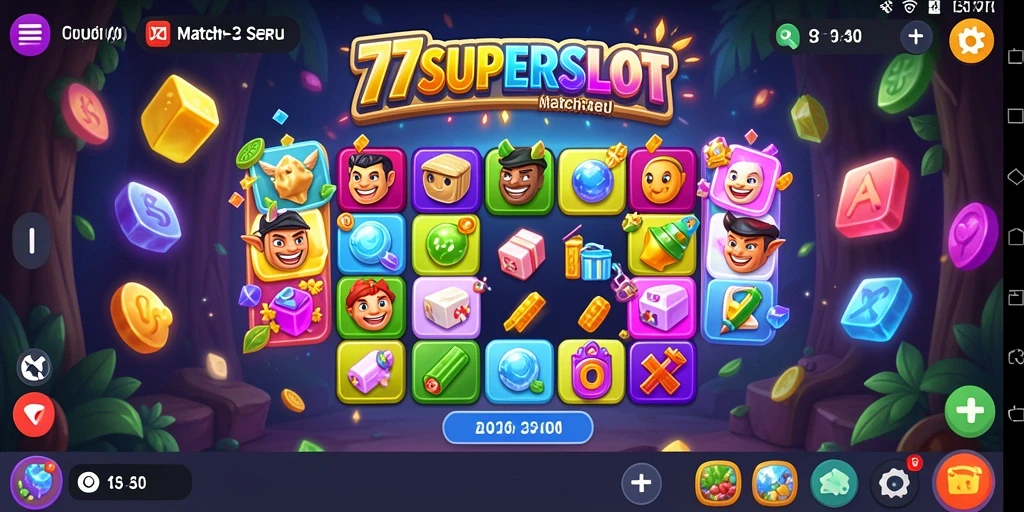 Gameplay seru mencocokkan barang berwarna-warni di 77SUPERSLOT.