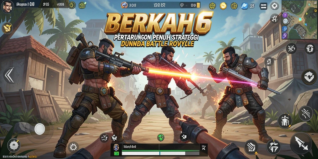 Tampilan menarik dari gameplay Battle Royale di BERKAH6.