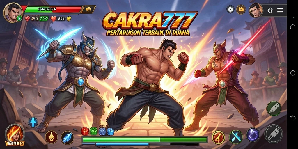 Tangkapan layar menunjukkan aksi seru dalam gameplay CAKRA777.
