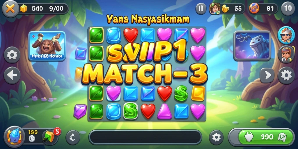 Tampilan gameplay SVIP10 dengan elemen Match-3 yang seru.